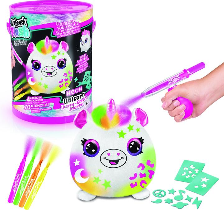 Actual product image Canal Toys Airbrush Plush - Neon Squish Pals Paint Can (15 cm)