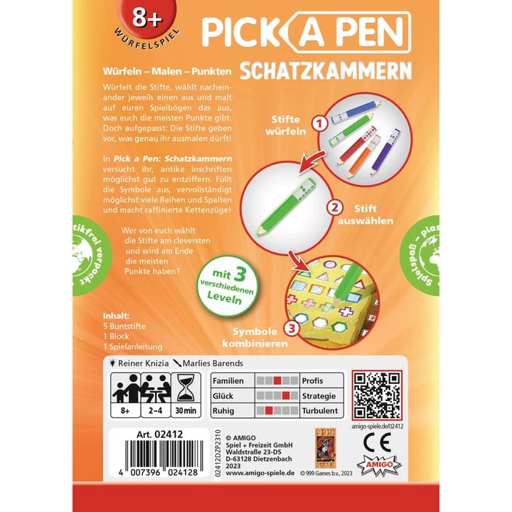 Actual product image Amigo Pick a Pen: Treasure Trove Dice Game (German)