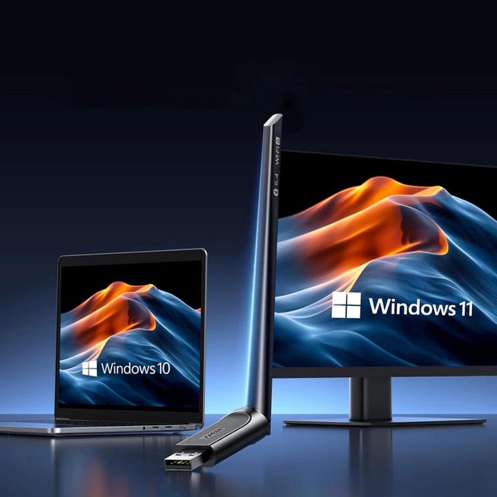 Actual product image Ugreen Adapter CM878 bezprzewodowy WiFi 6 z Bluetooth 5.4 - czarny (Transmitter & Receiver)