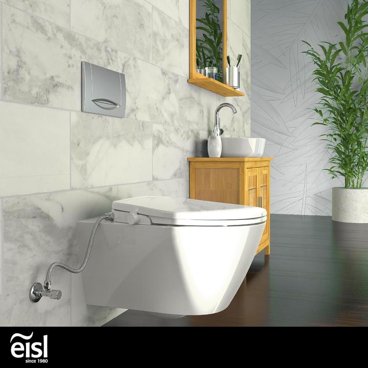 Actual product image Eisl WC seat Shower toilet attachment Soft-close mechanism Quick Release EDDW01 White