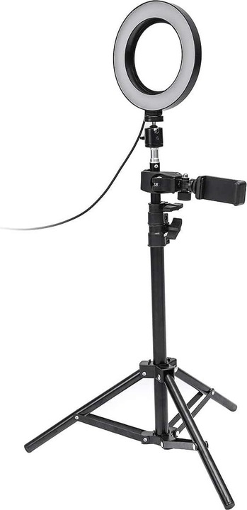 JTI Selfie light / ring light (17 cm) and stand (Ring light)