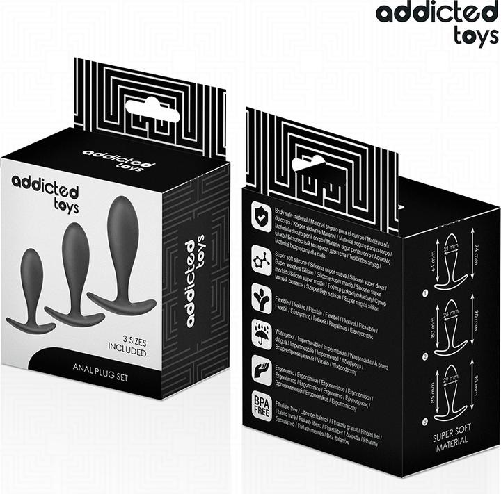 Actual product image Addicted toys - 3ER-SET ANALPLUG MODELL 2