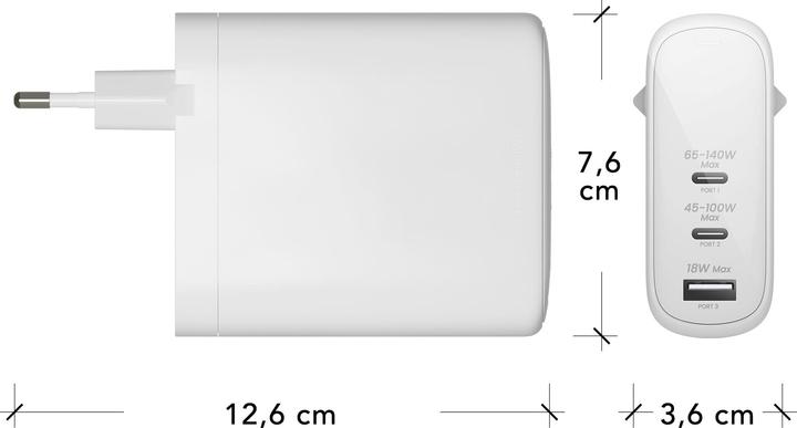 Produktbild dbramante1928 Wall Charger - USB-C (140 W, 3 Ports)