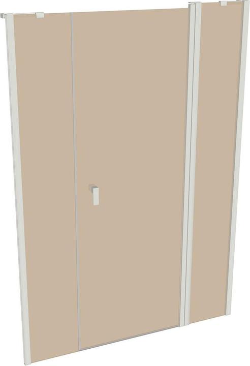 Actual product image Hüppe Design pure 4-corner swing door with fixed segment and side panel in niche, width:140cm height:200cm (211 cm, 140 cm, 200 cm)