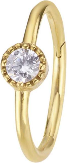 Produktbild Bijouteria Ohrpiercing (Chirurgenstahl 316L, PVD Beschichtung (goldfarbig), Zirkonia)