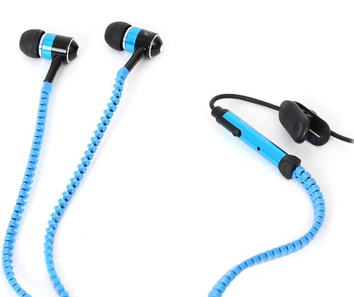 Actual product image Omega Platinet FH2111 Headphones In-ear connector Blue (Cable)