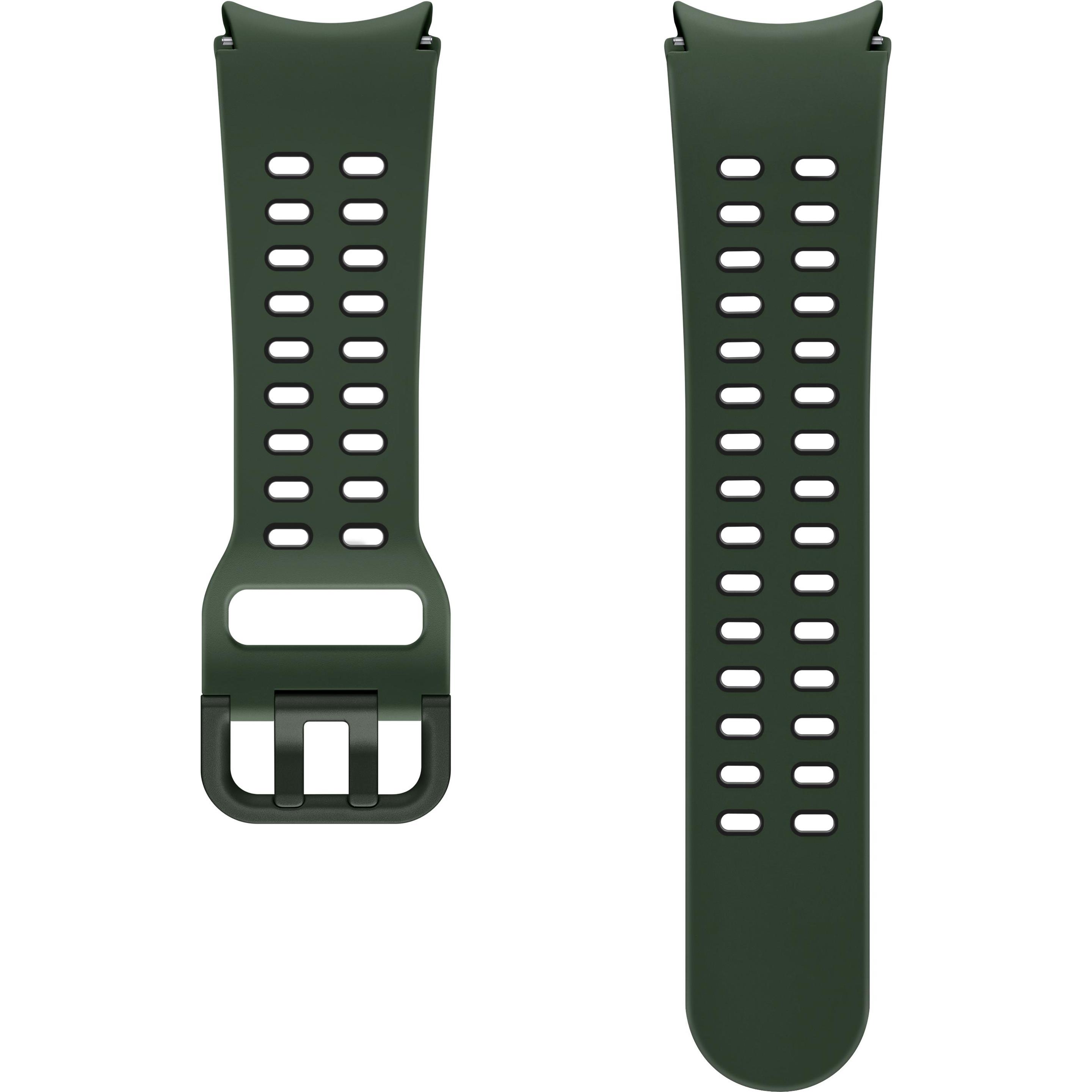 Samsung Extreme Sport Band (20 mm, Fluoroelastomer, Galaxy Watch6), Uhrenarmband, Grün, Schwarz