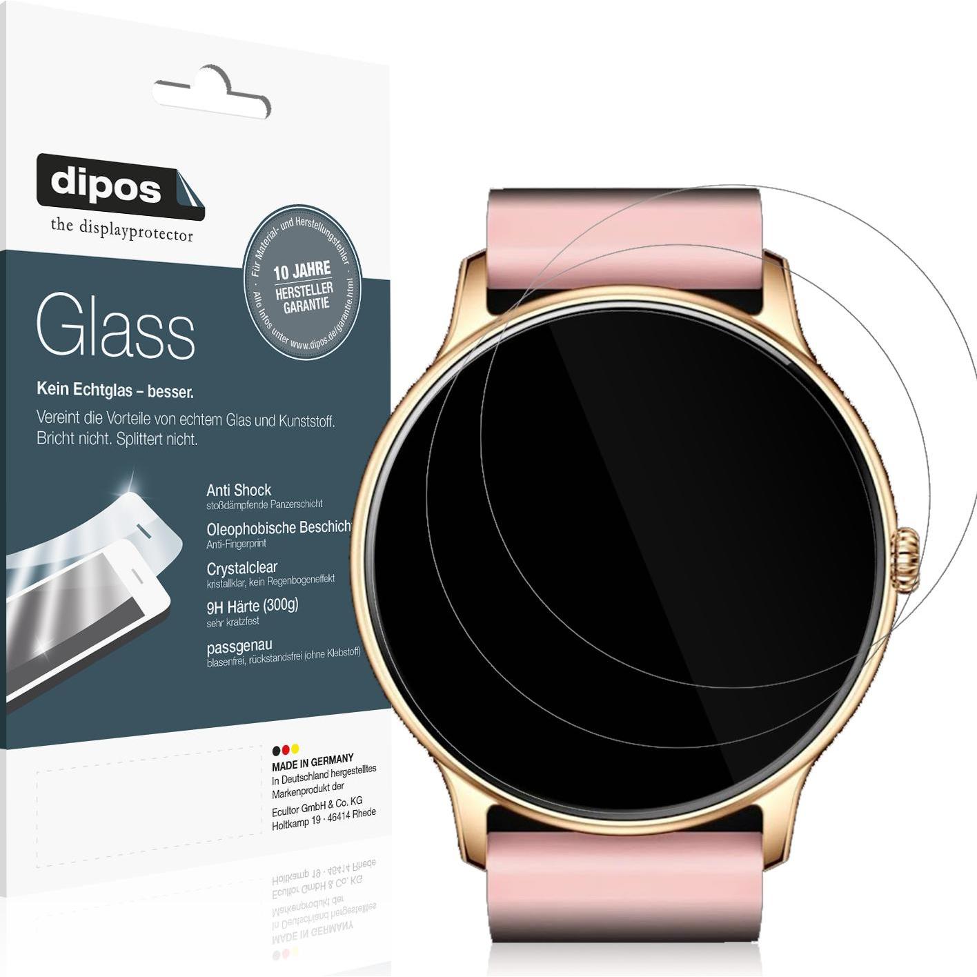 Dipos Displayschutz Anti-Shock, Smartwatch Schutzfolie, Transparent