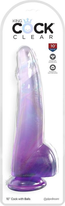 Actual product image Doc Johnson KingCockClear 10 w balls purpl
