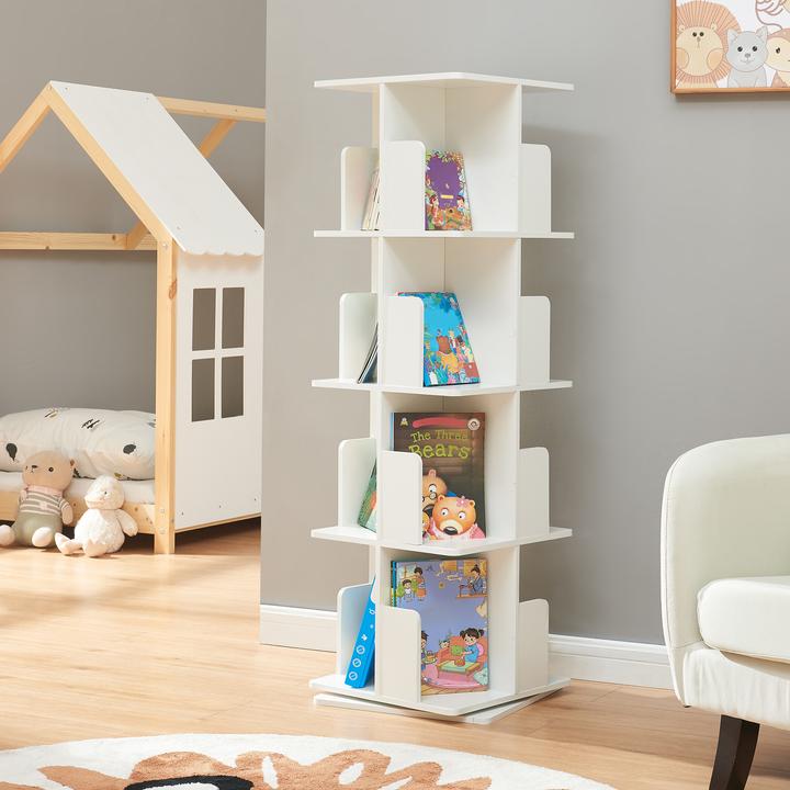 Produktbild En.Casa Drehbares Bücherregal Talöpintaa 129x40x40 cm Weiss