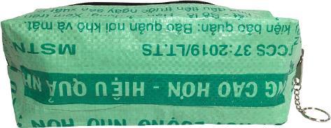 Produktbild Bekos Upcycling – Schreibzeug-Etui aus recycelten Fischfuttersack leuchtgrün