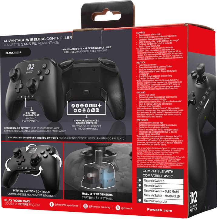 Productafbeelding PowerA Advantage Wireless Ctrl. (Switch 2, Switch OLED, Switch, Switch Lite)