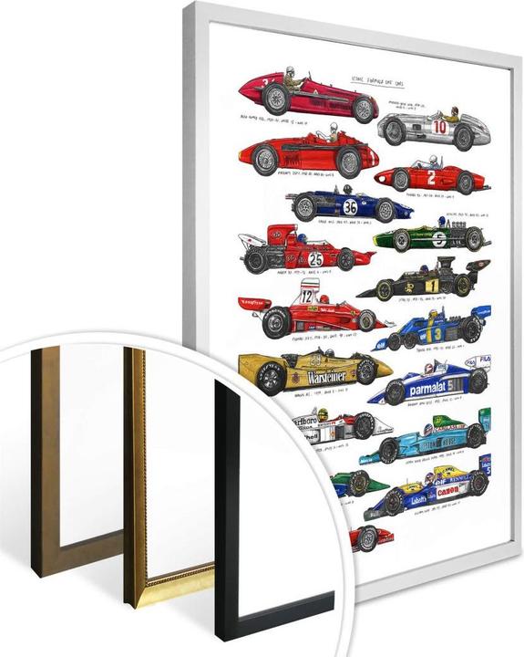 Image du produit Trenddeko Voitures de course (30 x 40 cm)