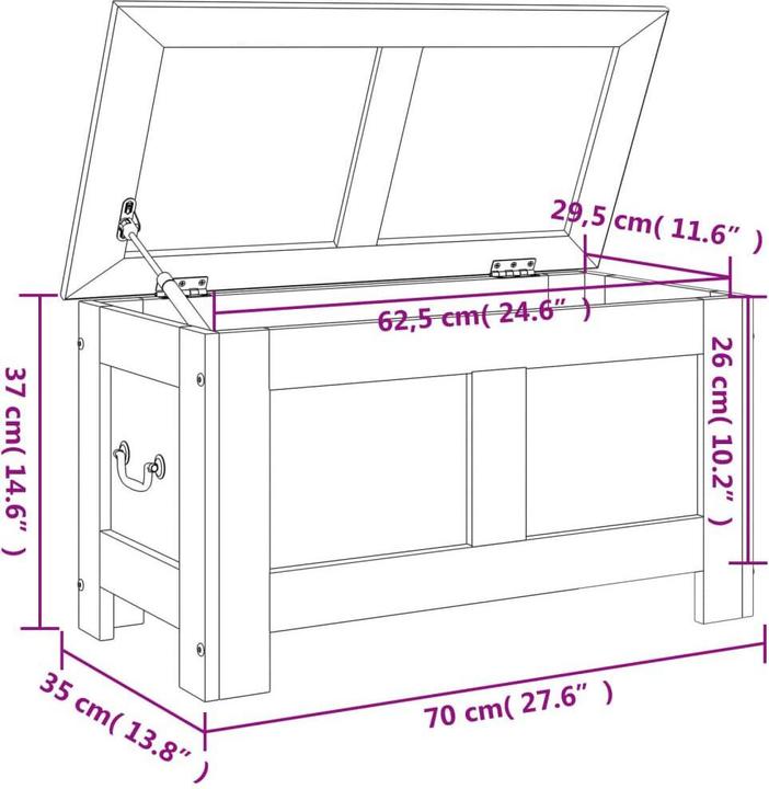 Produktbild vidaXL Jennee (70 x 35 x 37 cm)