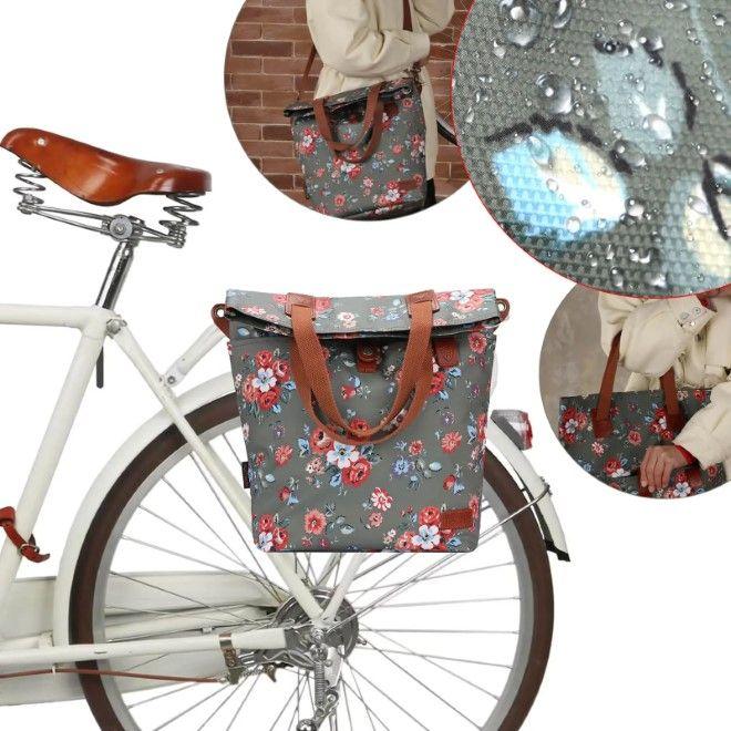 Produktbild Tourbon Wasserabweisende Canvas Velo Gepäckträgertasche & Umhängetasche (12 l, Gepäckträgertasche)