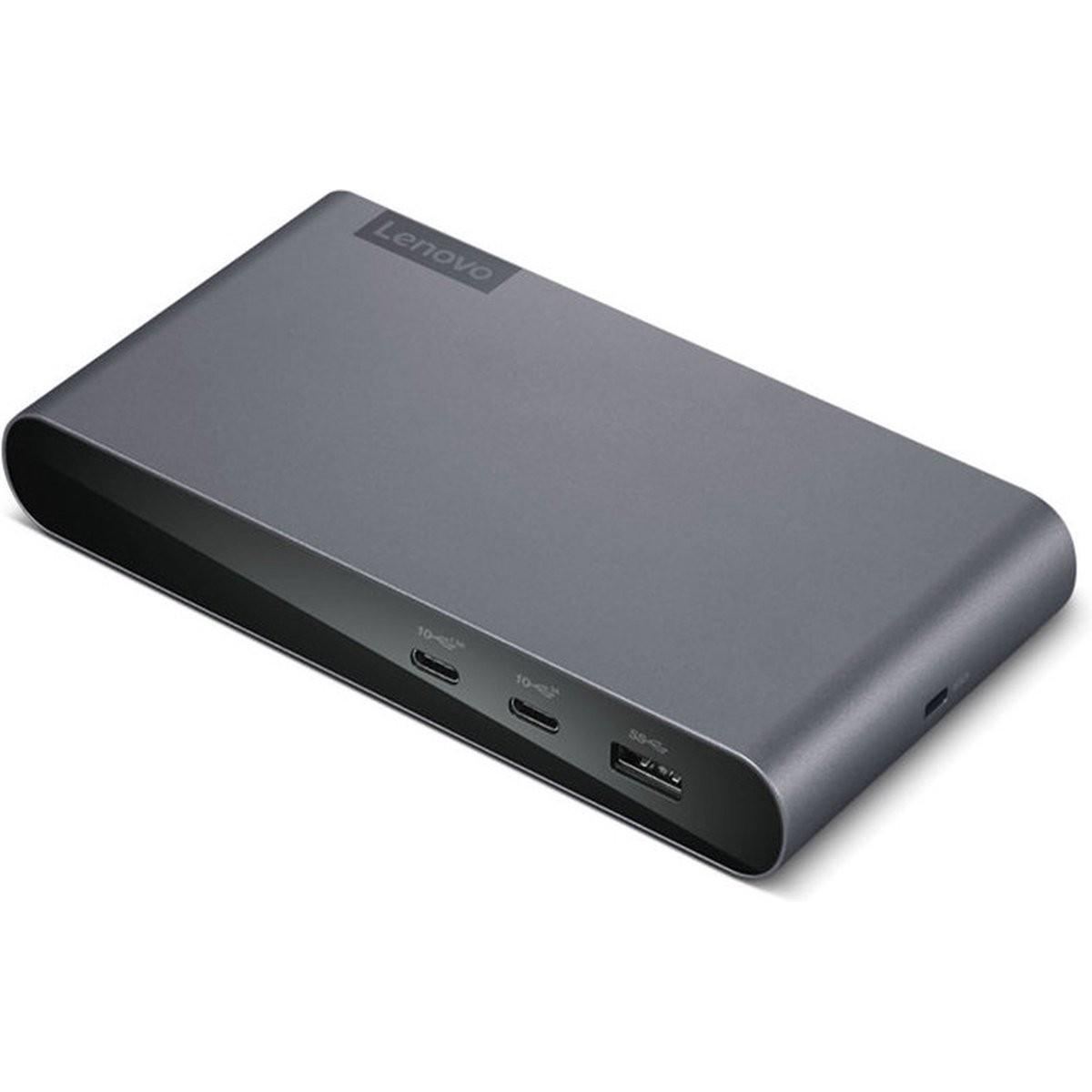 Lenovo 40B30090EU (USB-C, 8 Ports), Dockingstation + USB Hub, Grau
