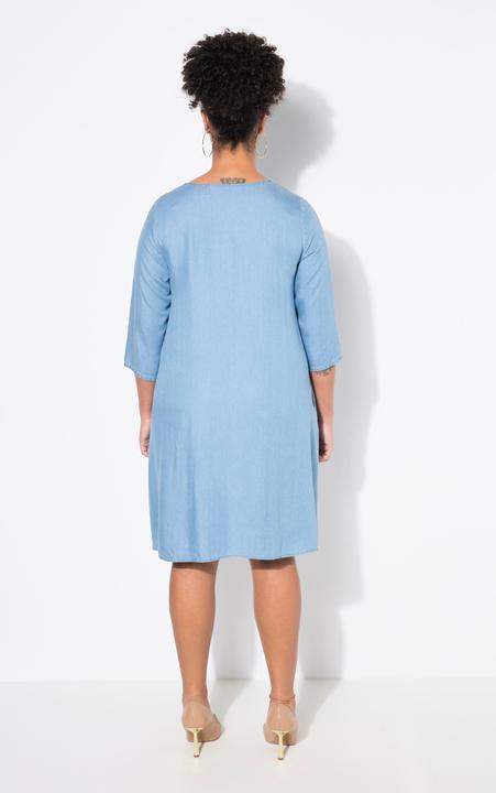 Produktbild Miamoda Lyocell-Kleid, A-Linie, Carree-Ausschnitt (46)