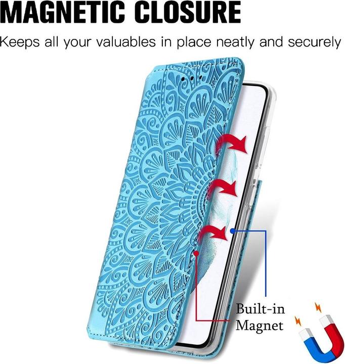 Produktbild König Design Hülle Handy Schutz für Samsung Galaxy S21 Plus Case Cover Tasche Etuis Blau Neu (Samsung Galaxy S21+)