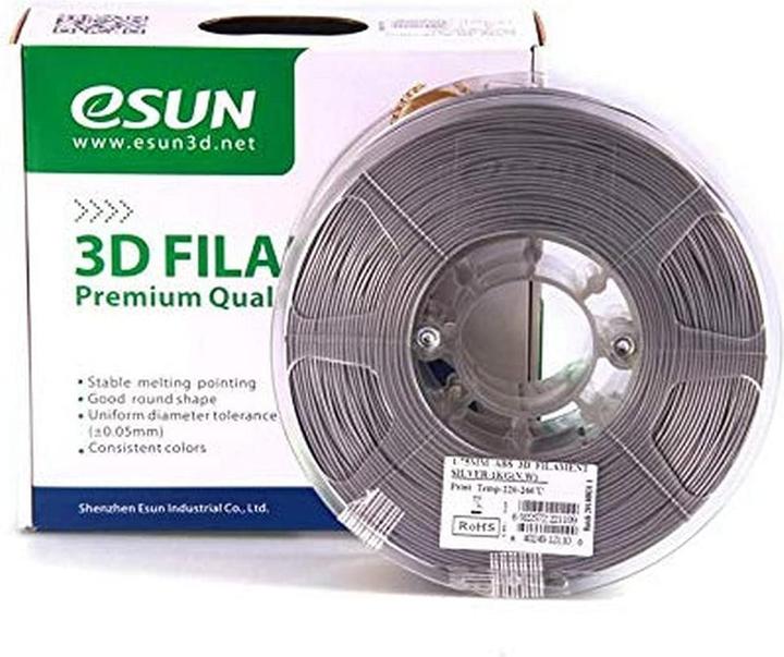 Image du produit eSUN Filament PLA+ 1,75mm Silver 1kg 3D (PLA+ LECTURE, 1.75 mm, 1000 g, Argent)