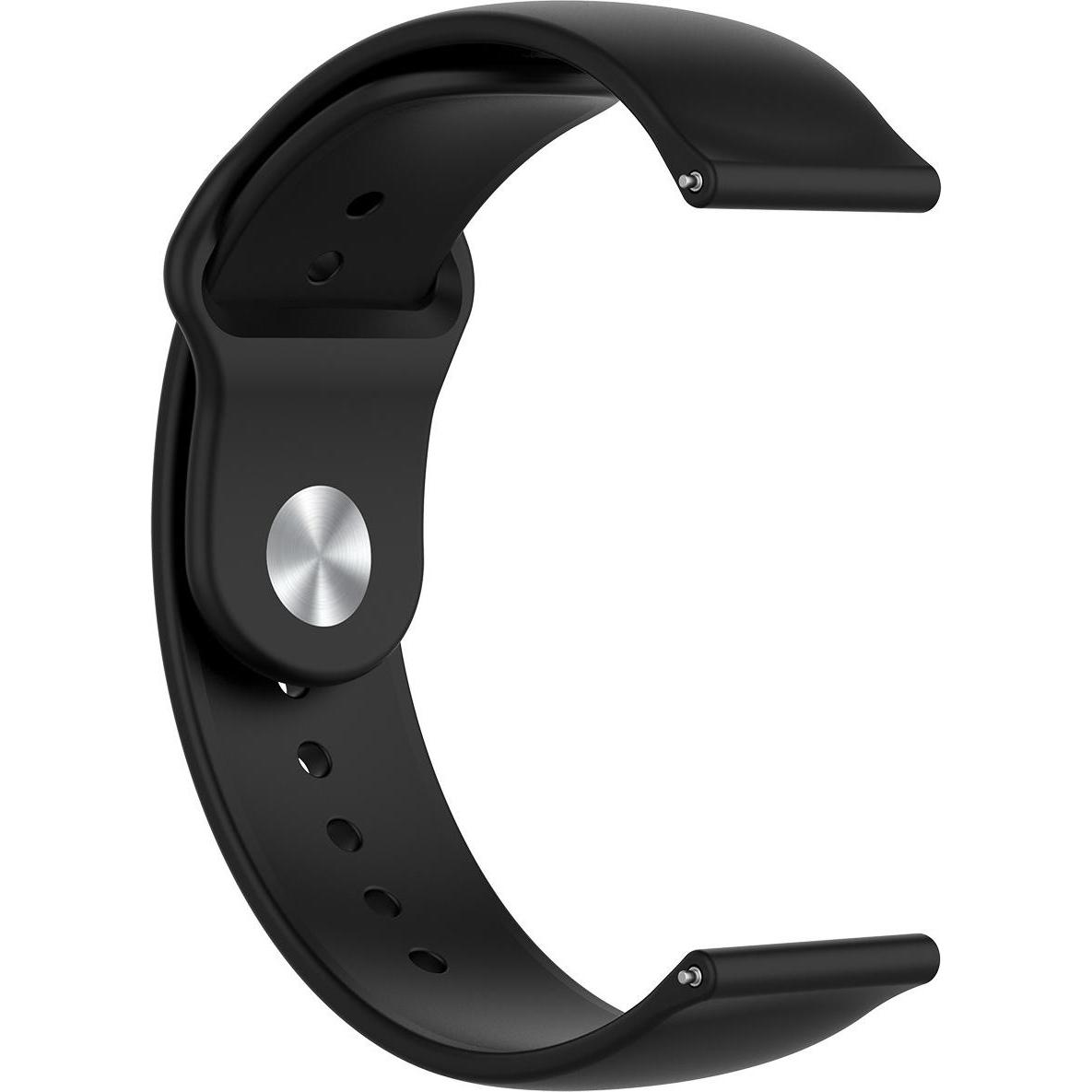 Thumbnail - Strap-it Sportarmband (18 mm, Silikon), Uhrenarmband, Schwarz