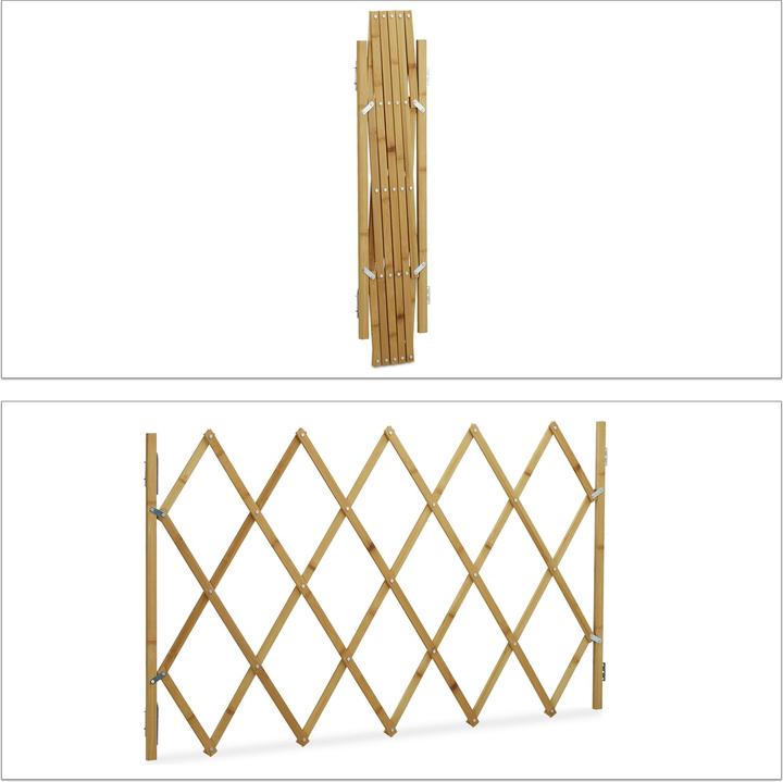 Actual product image Relaxdays Dog Gate, Wooden Pet Barrier for Door & Stairs