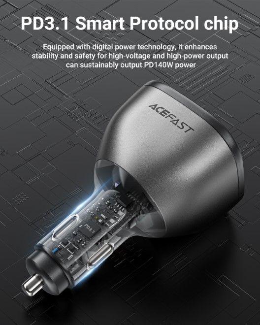 Actual product image Acefast B14 Car Charger Car charger 165W