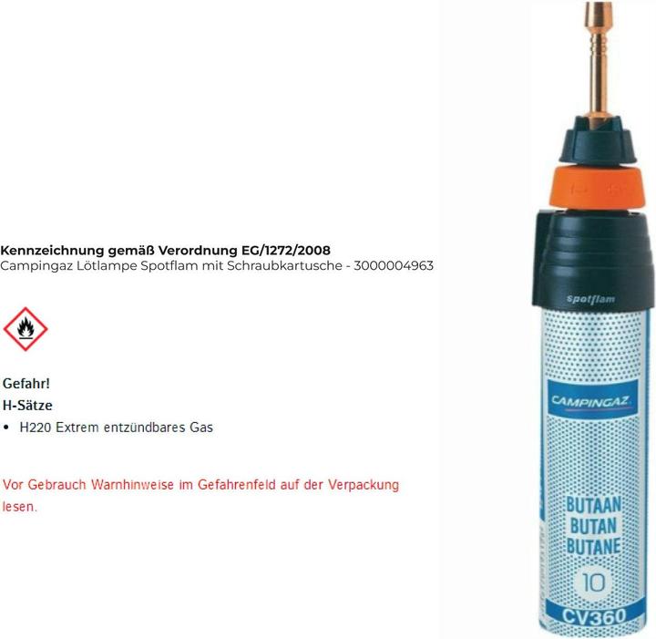 Actual product image Campingaz Lötgerät Spotflam
