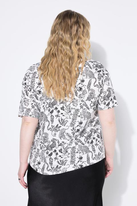 Actual product image Studio Untold Animal Print Short Sleeve Tee (46, 48)