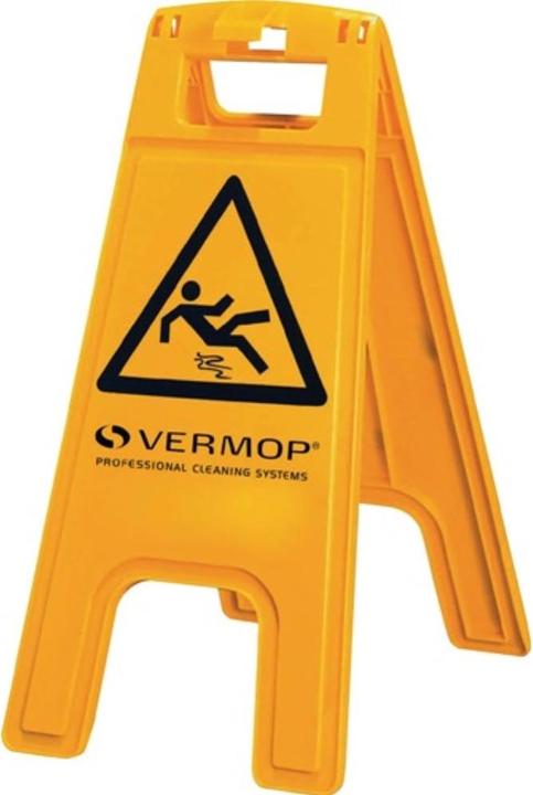 Actual product image Vermop Warning sign Attention slip hazard W 280xH 580mm yellow/black