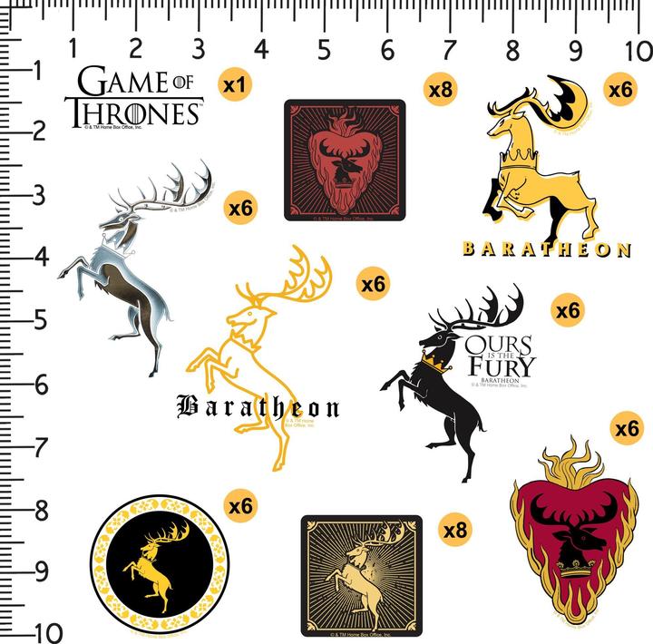 Actual product image Game of Thrones Baratheon Stickers (Pack of 100)