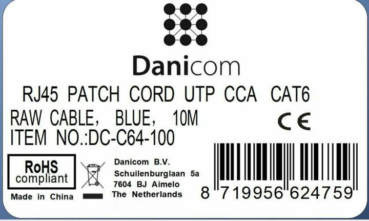 Produktbild Dsit CAT 6 Netzwerkkabel U/UTP (CAT6, 10 m)