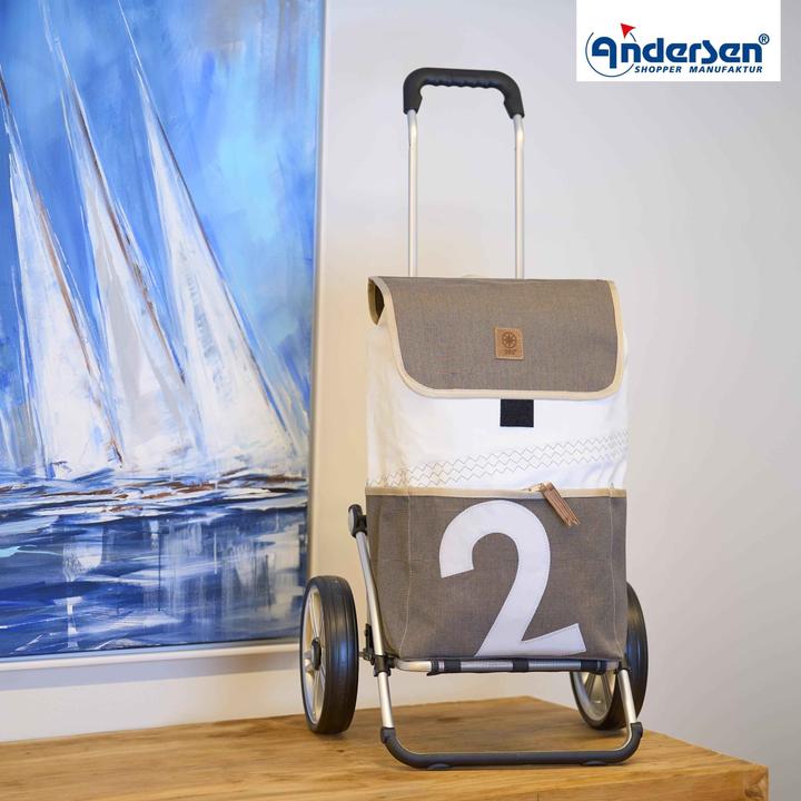 Produktbild Andersen Einkaufswagen ROYAL ALU MOLE grau/klein gemustert