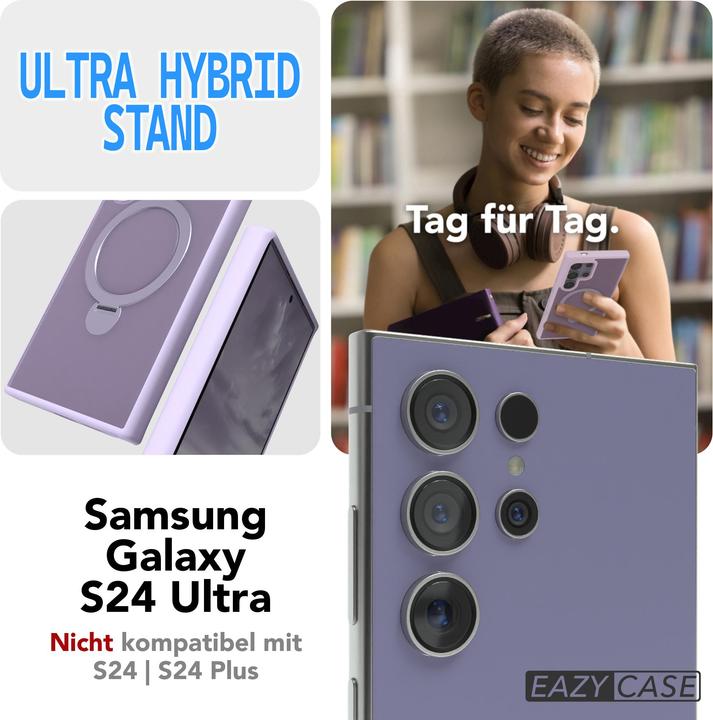 Produktbild EAZY CASE Case MagSafe Rotation Ring für Galaxy S24 Ultra (Samsung Galaxy S24 Ultra)