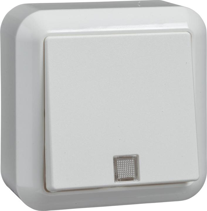 Actual product image ELSO Push-button 10A illuminated CONTURA plug-in terminal pure white