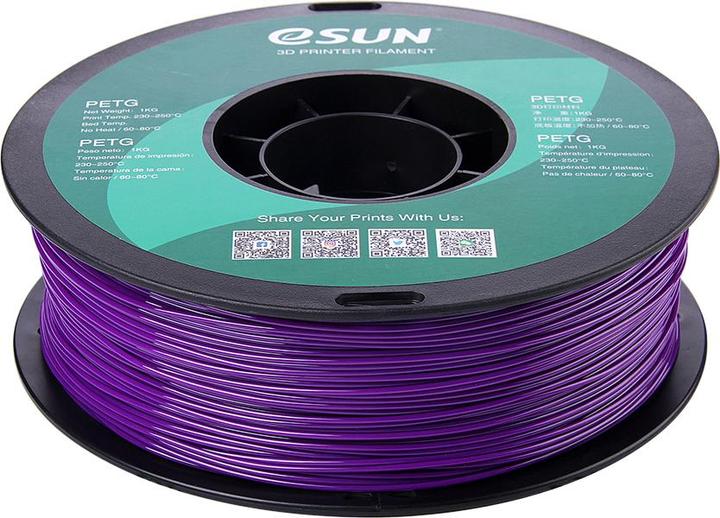 Actual product image eSUN PETG filament (PETG, 1.75 mm, 1460 g, Violet)
