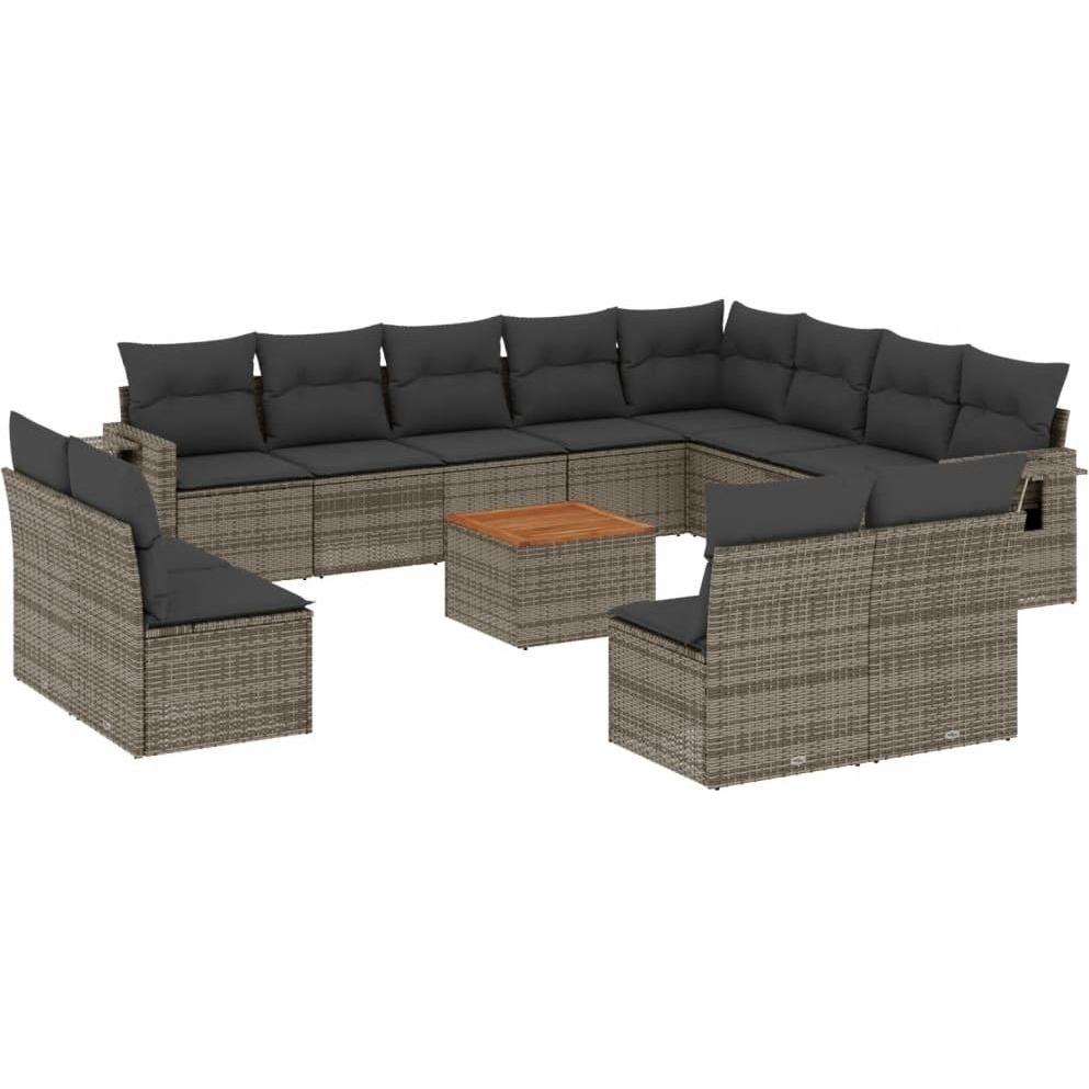 VidaXL, Gartenlounge, 10-tlg. Garten-Lounge-Set mit Kissen