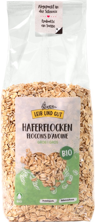 Leib und Gut Fiocchi d'avena biologici grossolani 500 g (505 g)