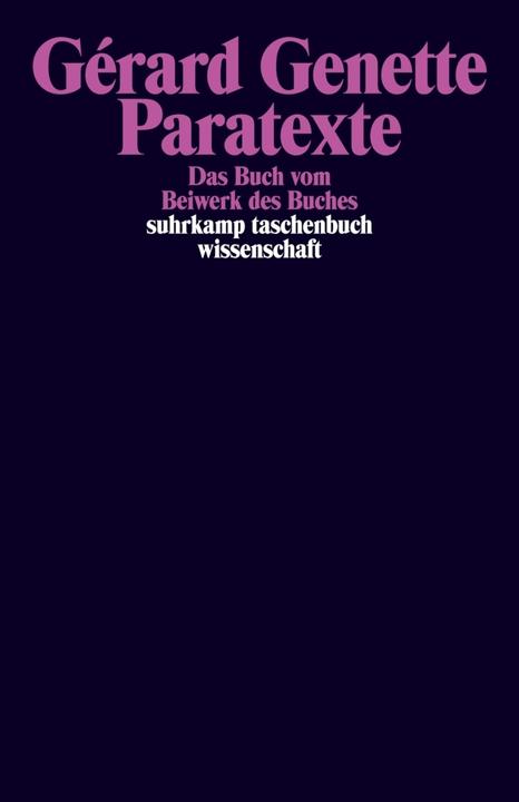 Produktbild Paratexte (Deutsch, Gérard Genette, 2001)