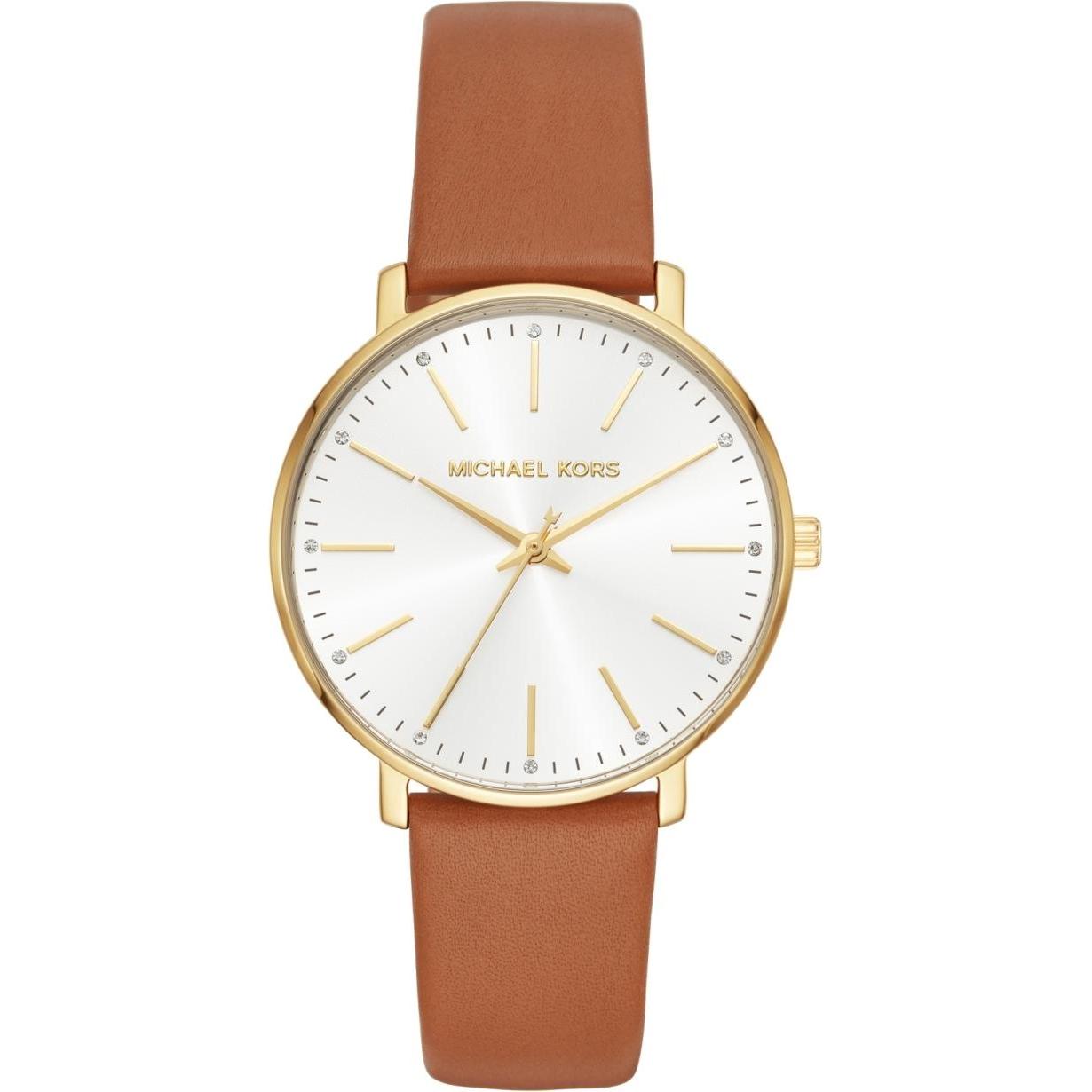 Michael Kors, Armbanduhr, Pyper, Beige, Gold, Weiss, (Analoguhr, 38 mm)