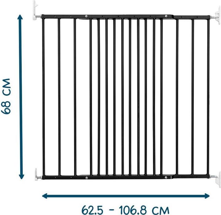 Immagine prodotto Baby Dan Cancelletto di sicurezza MultiDan nero 62,5-106,8 cm (62.50 cm)