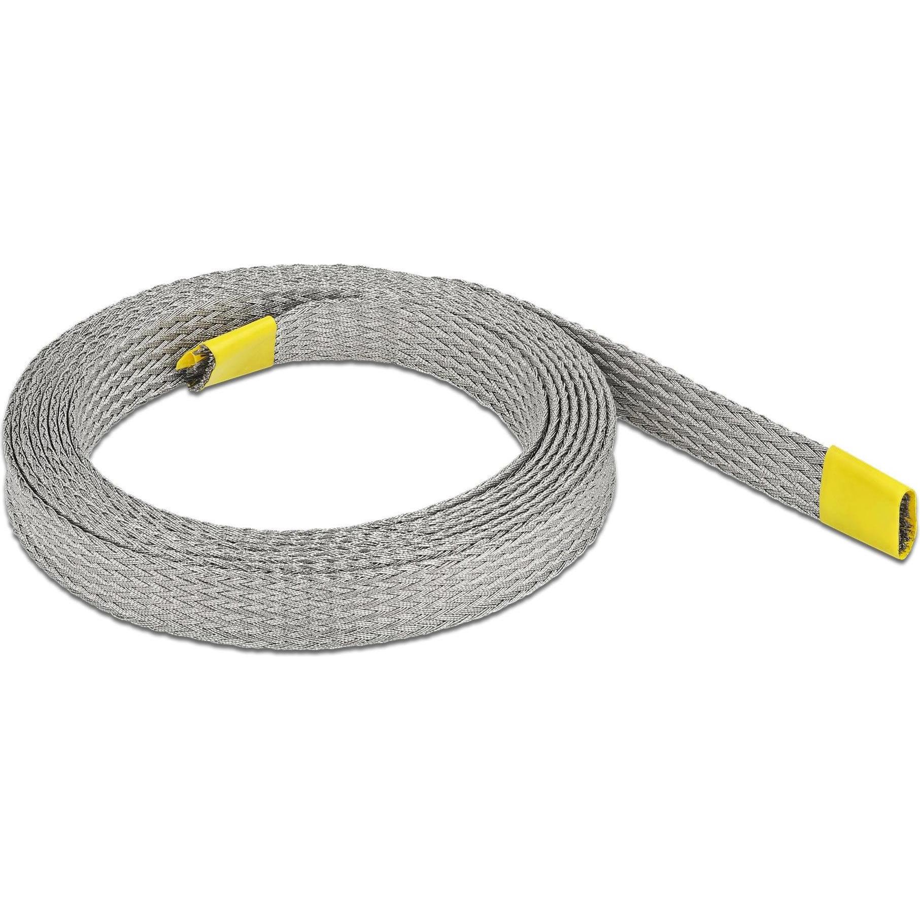 Delock, Kabelschutz + Kabelführung, Kabelschlauch zur EMV Abschirmung 2 m x 10 mm Grau (Kabelschlauch, 2000 mm)