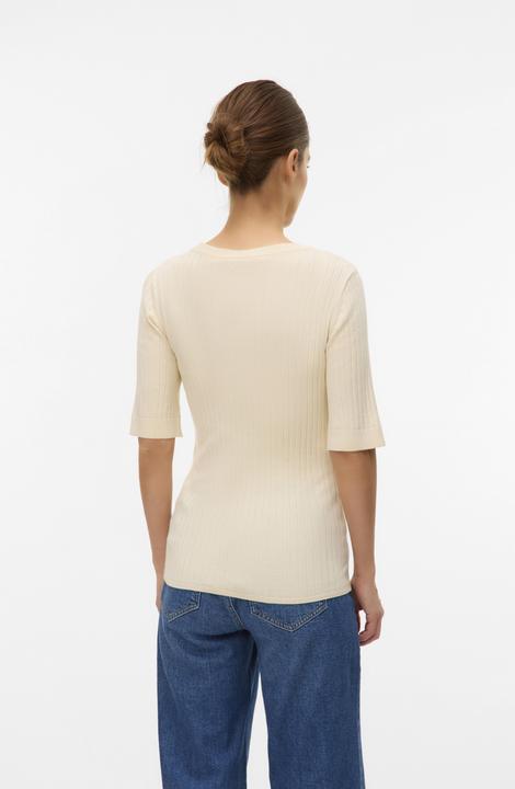 Image du produit Mamalicious Normal geschnitten Rundhals Gerippte Ärmelbündchen Strickoberteil Strickpullover