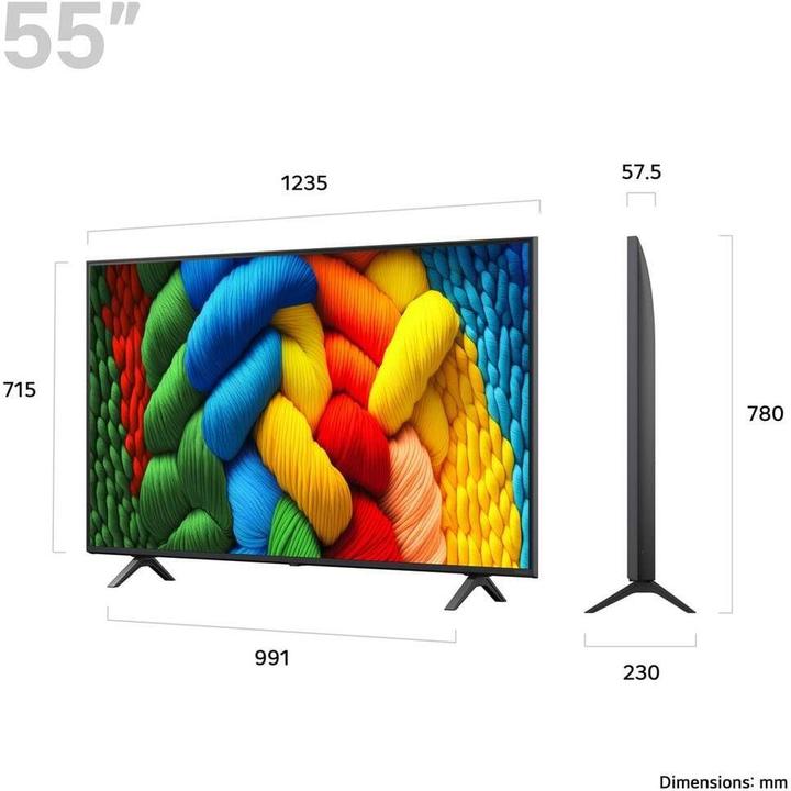 Produktbild LG 55NANO80A6B (55", NANO80, Nano-Cell, LED, 4K, 2025)