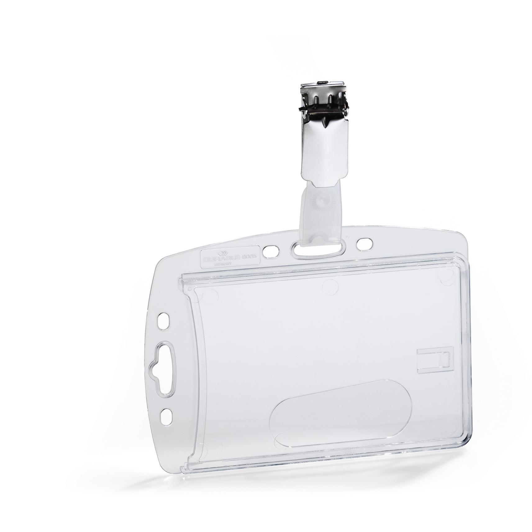 Thumbnail - Durable, Informationsschild, Ausweishalter HARTBOX mit Clip für 1 Karte Einzelverpackung 1 ST 895619