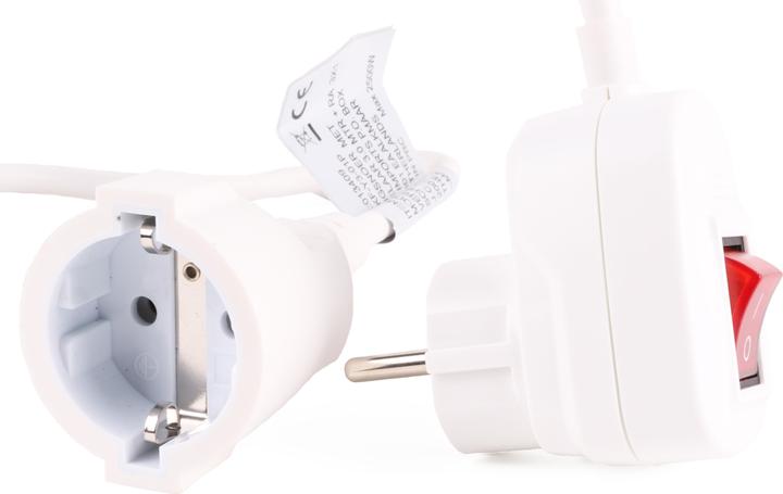 Produktbild Benson Electric Verlängerungskabel + Erde 3 x 1 + Schalter 3 m (3 m, CEE 7/3)