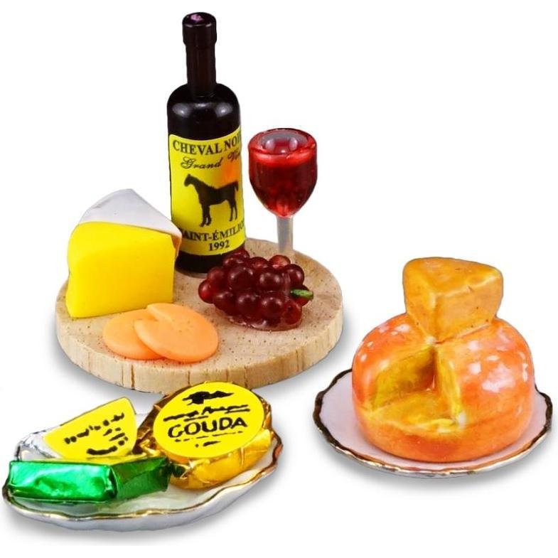 Reutter, Deko Objekt, 001.781/5 - Wein und Käse, Miniatur