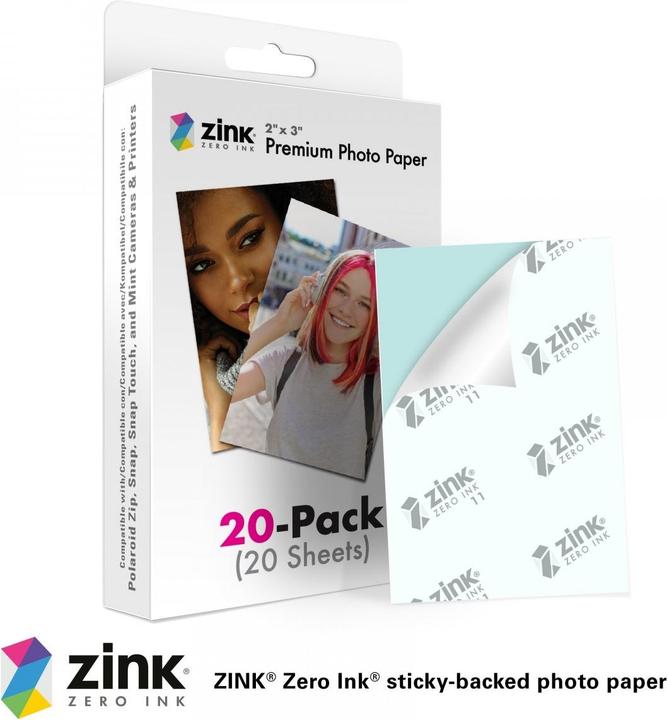 Actual product image Zink Premium (20) (Mint, Zip, Snap touch, snap, M230)