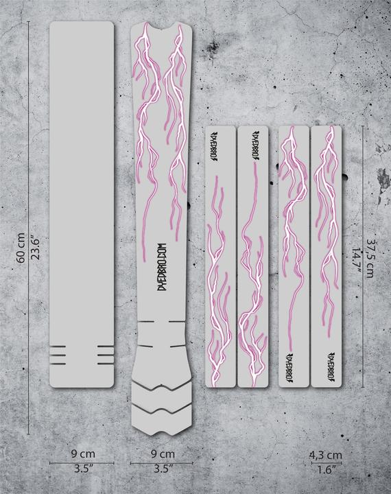 Dyedbro Kit di protezione della montatura - Fulmine - Rosa opaco