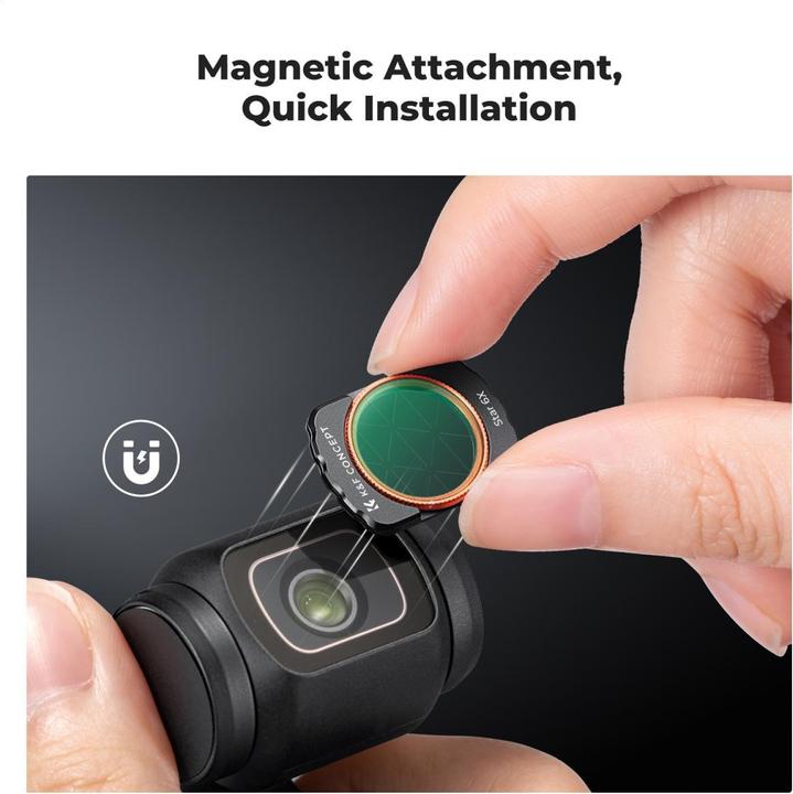 Actual product image K&F Concept 6-line Star Filter, HD, Anti-Reflection Green Coating, Waterproof and Scratch Resistant on one Side