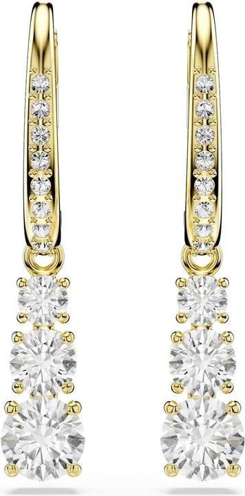 Produktbild Swarovski Stilla Attract Kreolen Rundschliff Weiss Goldlegierungsschicht (Swarovski Metall)